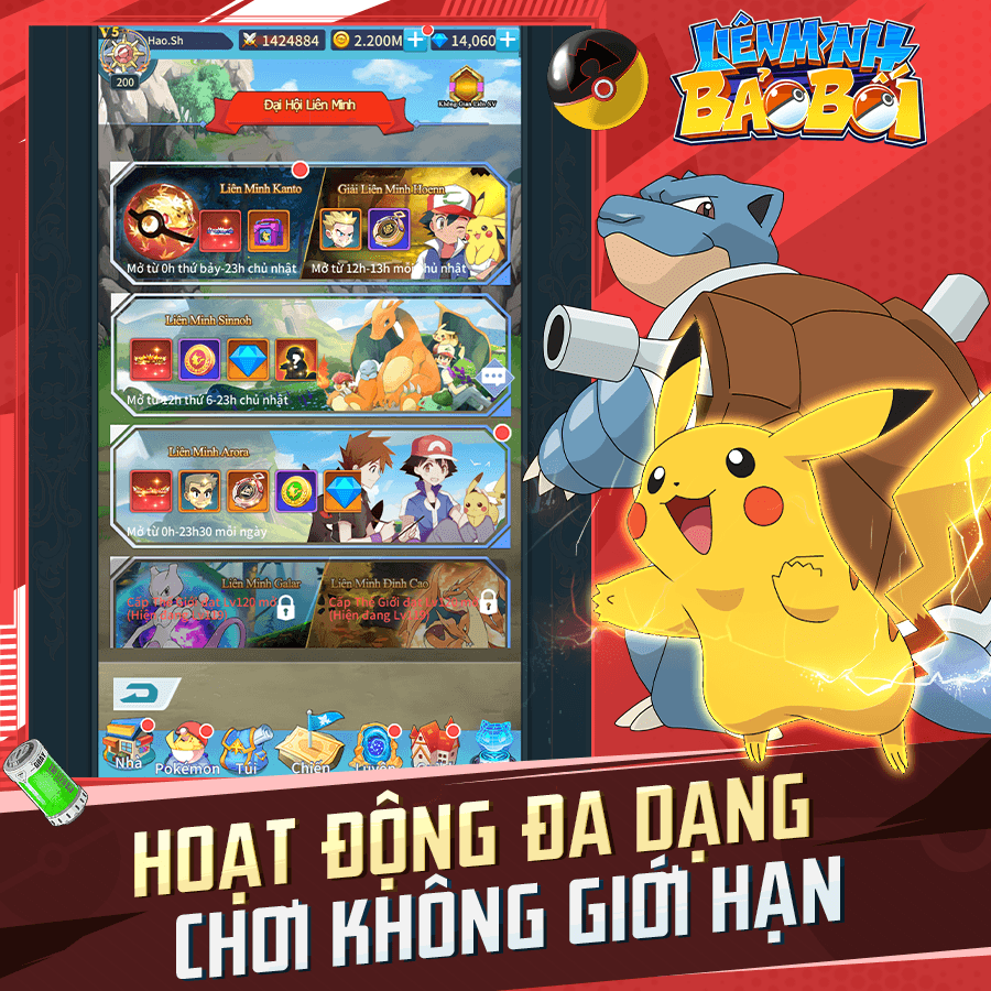 Liên Minh Bảo Bối: Game đấu trường Pokemon ra mắt đầu tháng 5/2022