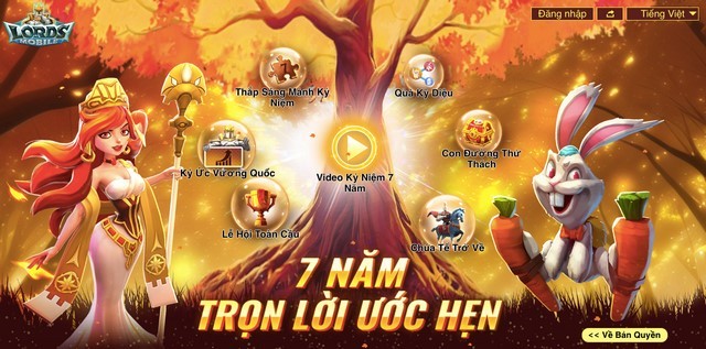 Lords Mobile kỷ niệm hoành tráng toàn thế giới nhân sinh nhật lần thứ 7