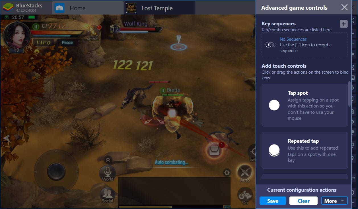 Tối ưu PvP trong Lost Temple với hệ thống Game Controls