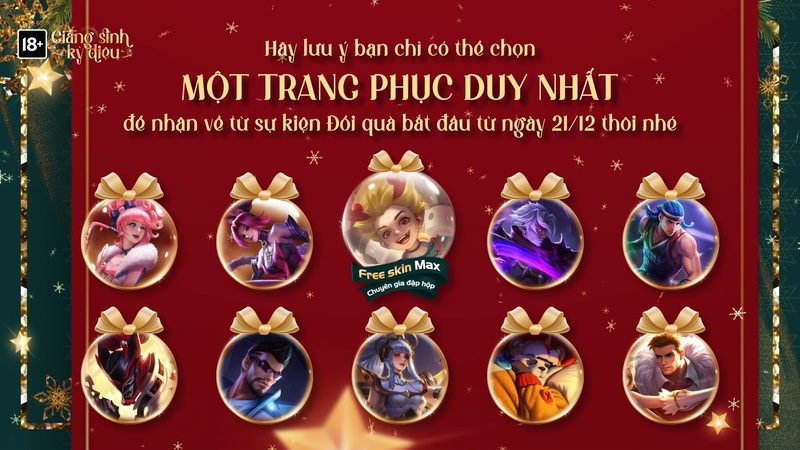 Liên Quân Mobile giới thiệu chuỗi sự kiện Giáng Sinh với hàng loạt skin free