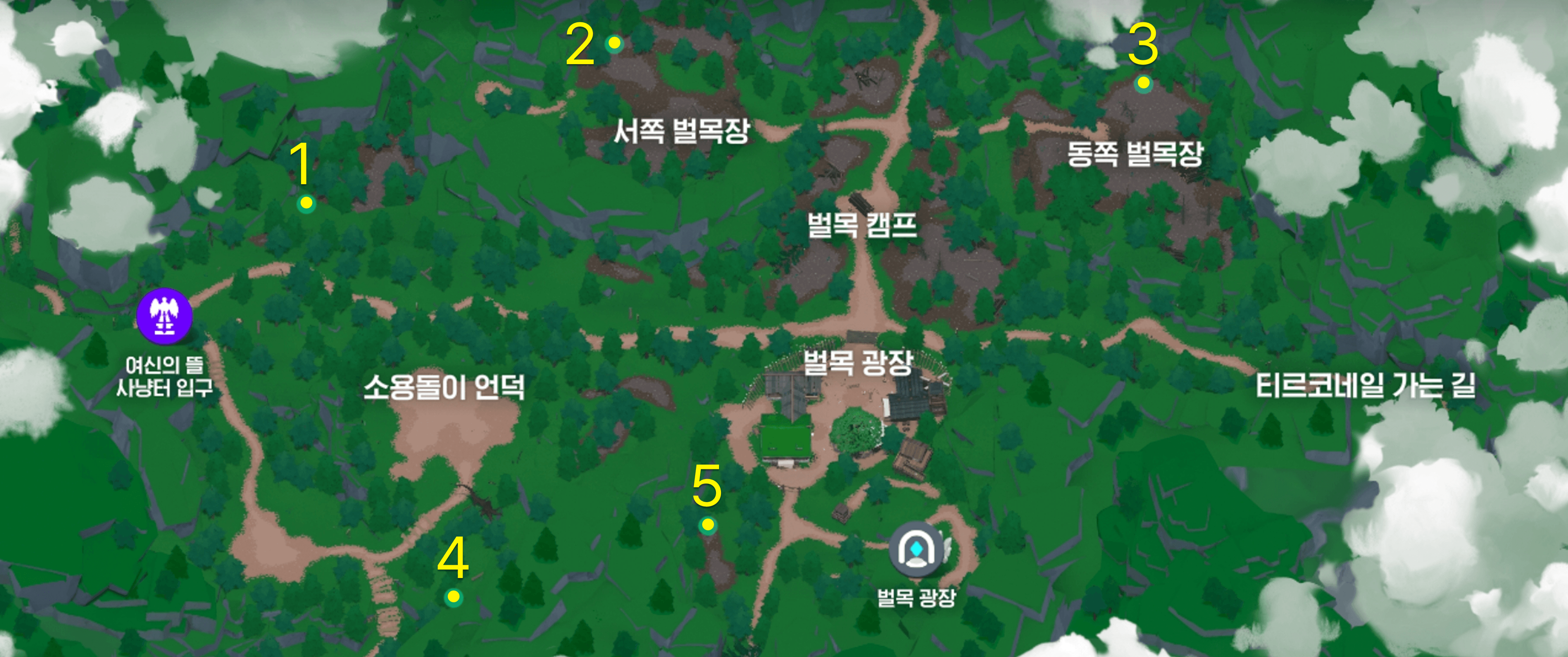 마비노기 모바일 - ‘새 둥지를 찾아라!’ 퀘스트의 둥지 위치 가이드