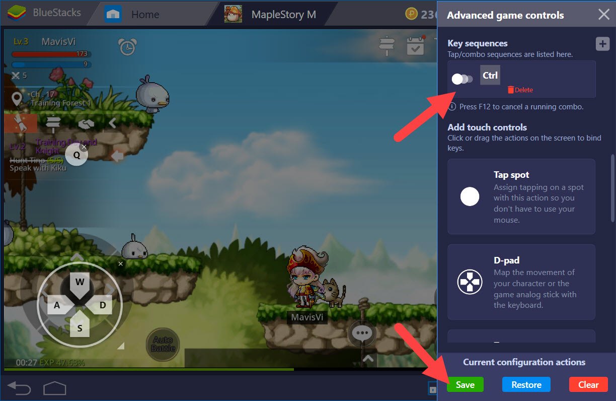 Áp dụng tính năng mới Combo Key của BlueStacks chơi game MapleStory M