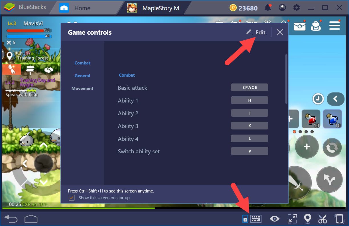 Áp dụng tính năng mới Combo Key của BlueStacks chơi game MapleStory M