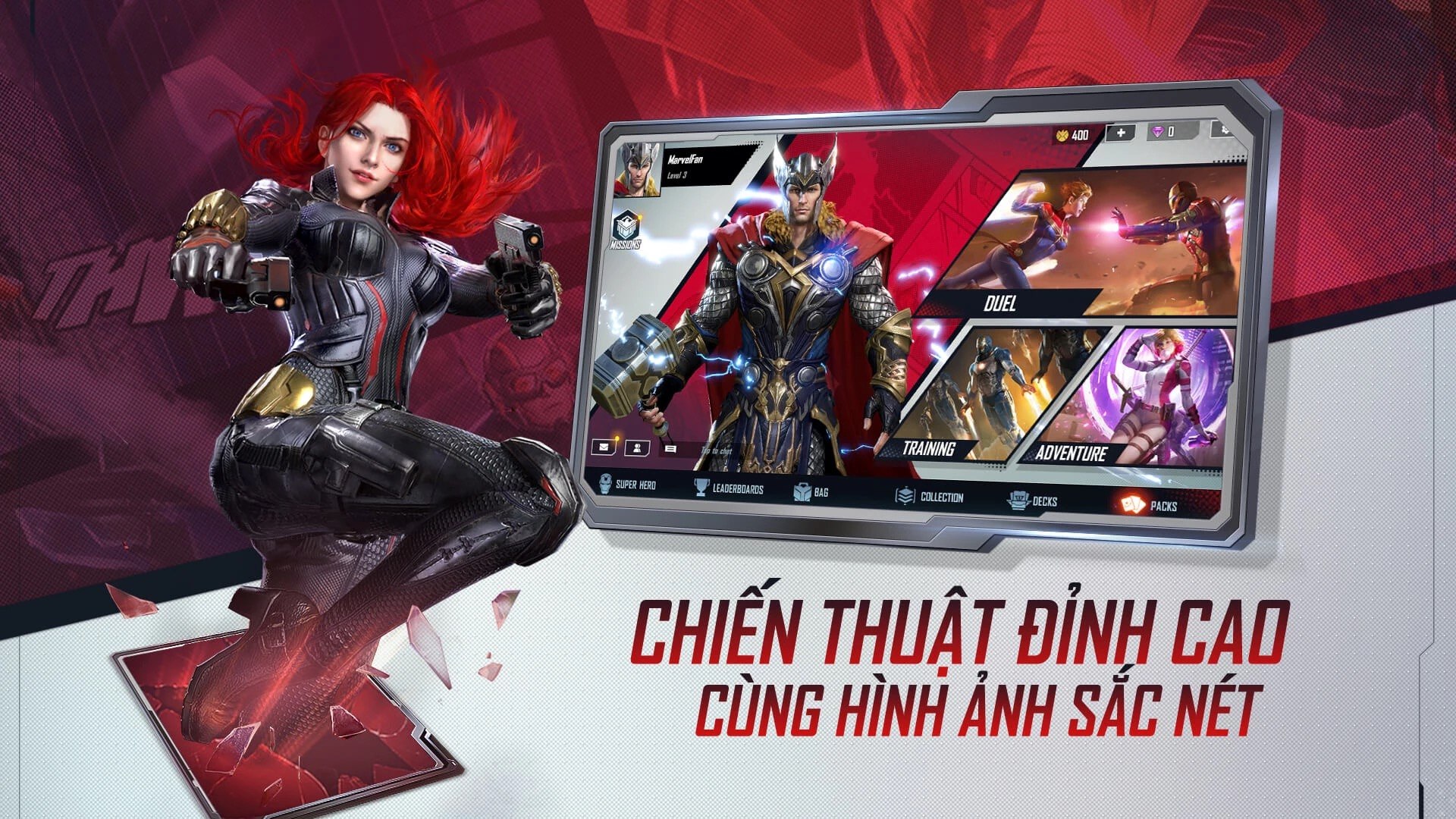 MARVEL Đại Chiến - Funtap: Game thẻ bài quy tụ dàn nhân vật trong vũ trụ Marvel