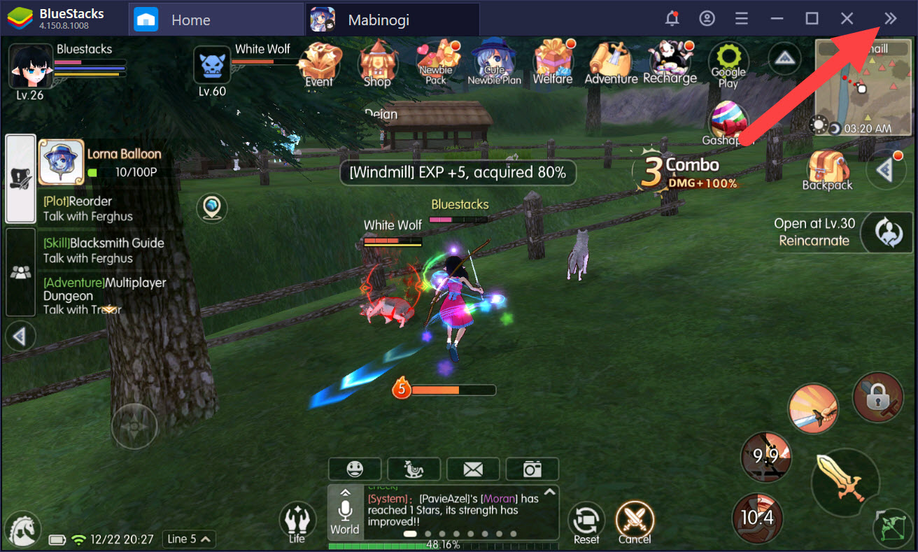 Thiết lập chơi Mabinogi-Fantasy Life tối ưu với Game Controls của BlueStacks