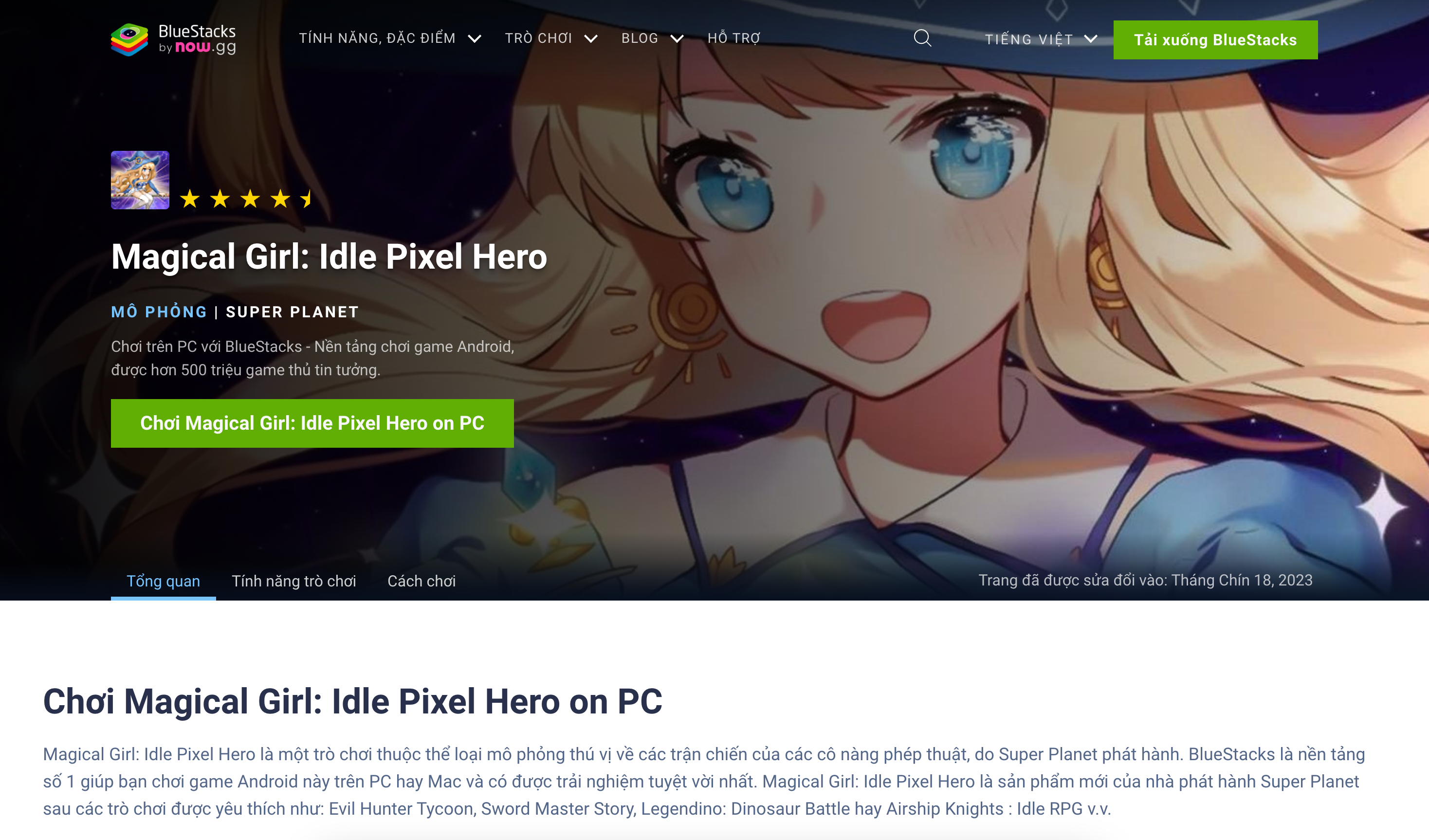 Hướng dẫn chơi Magical Girl: Idle Pixel Hero trên PC cùng BlueStacks