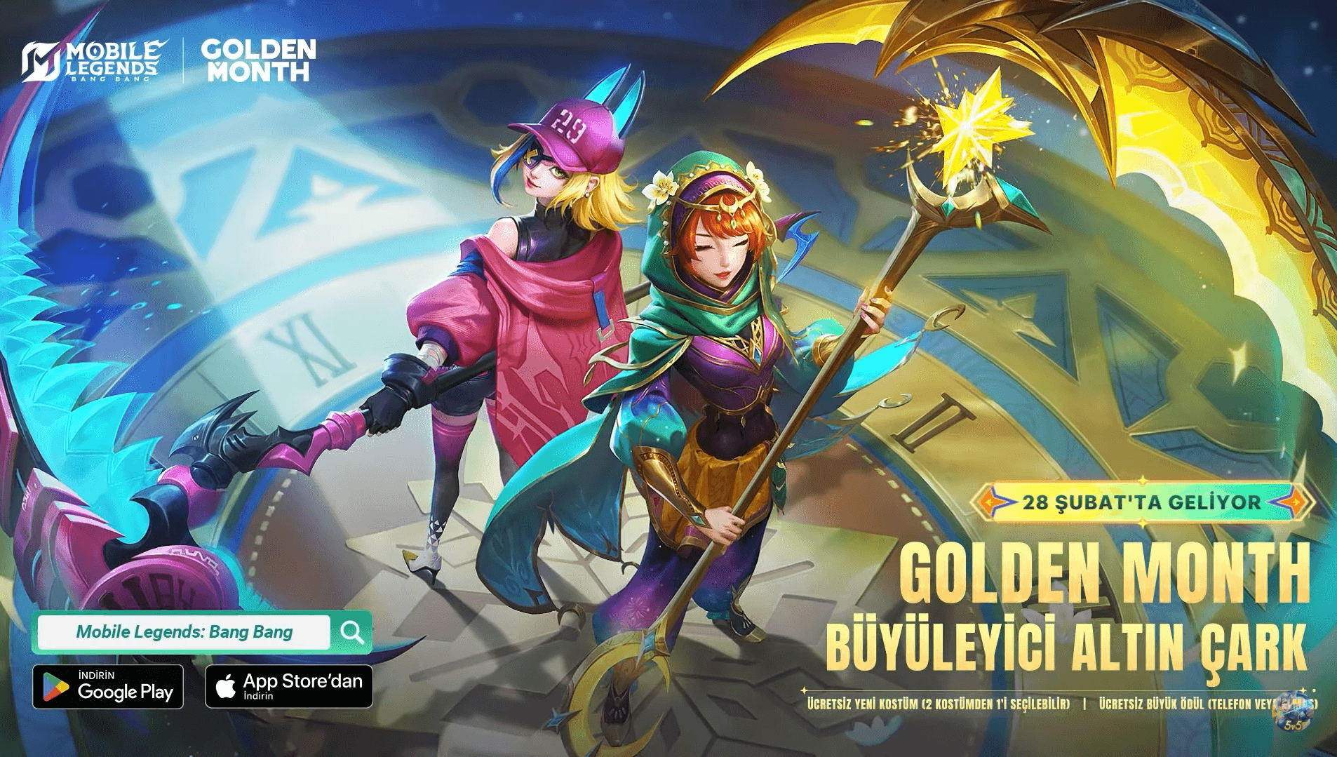 Mobile Legends Bang Bang Golden Month Etkinlikleri ve 2025 Şubat-Mart Güncellemeleri