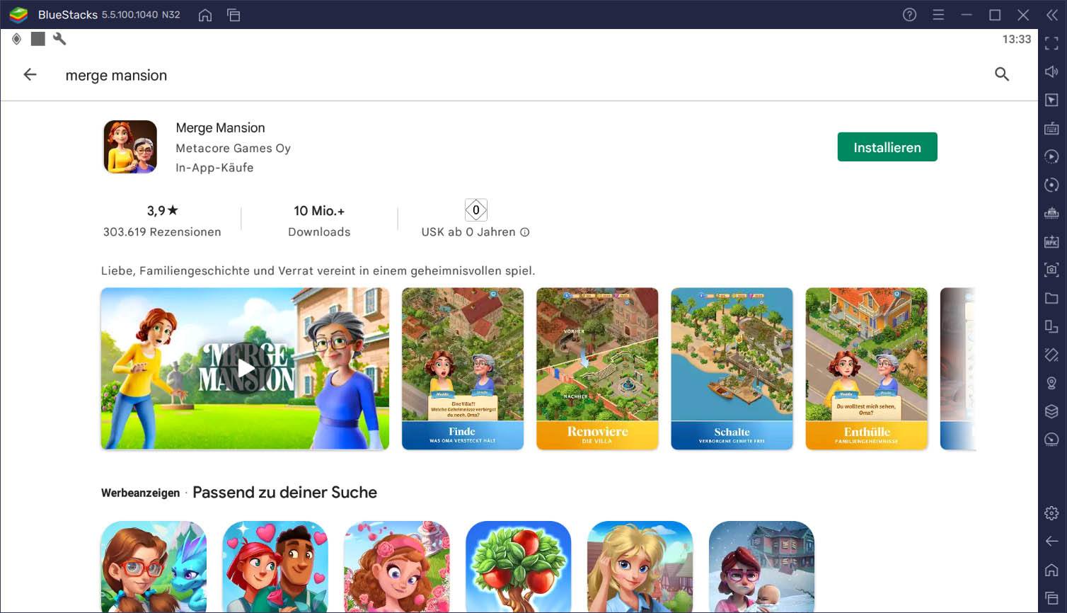 So spielst du Merge Mansion auf dem PC mit BlueStacks