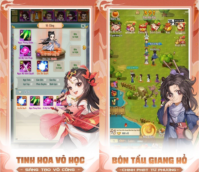 Mộng Võ Lâm AFK: Game đấu tướng kiếm hiệp ra mắt 15/7