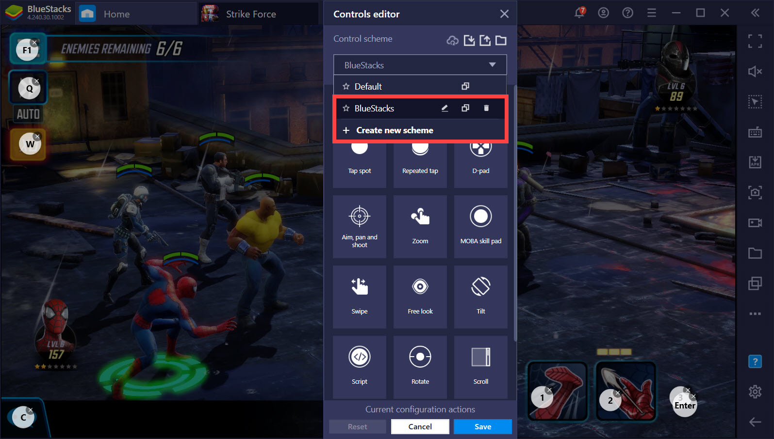 MARVEL Strike Force: Hướng dẫn gán phím Keymapping với Game