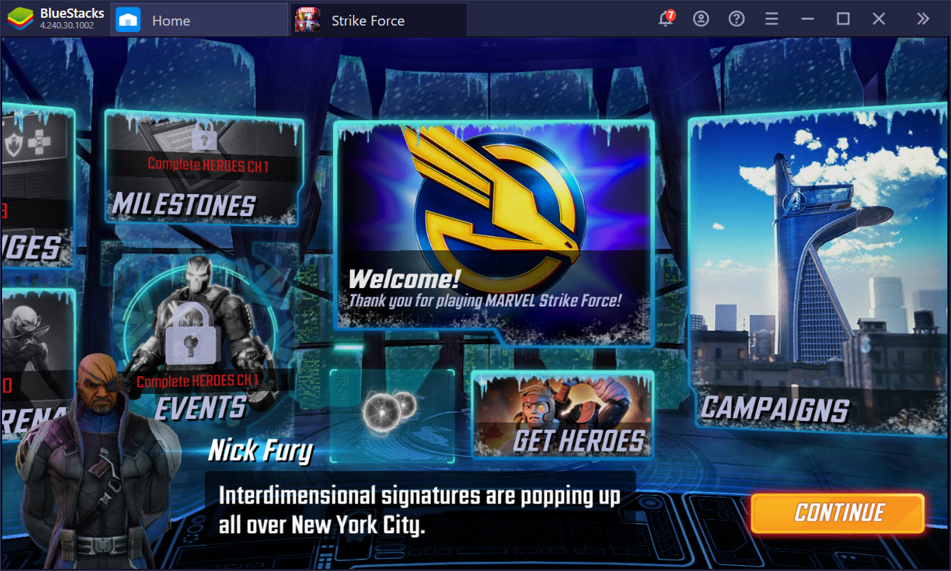 Hóa thân siêu anh hùng trong MARVEL Strike Force cùng BlueStacks