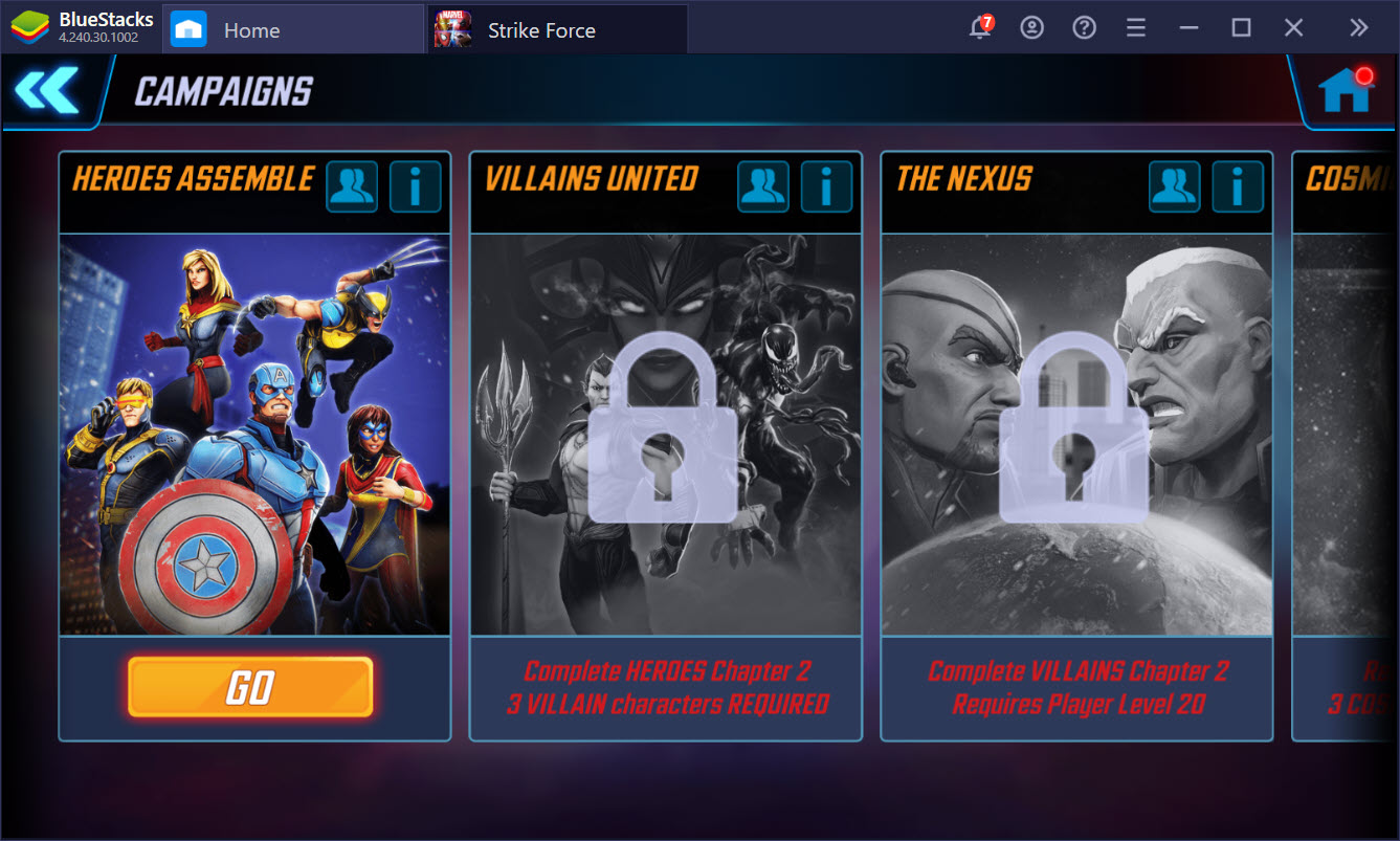 Hóa thân siêu anh hùng trong MARVEL Strike Force cùng BlueStacks