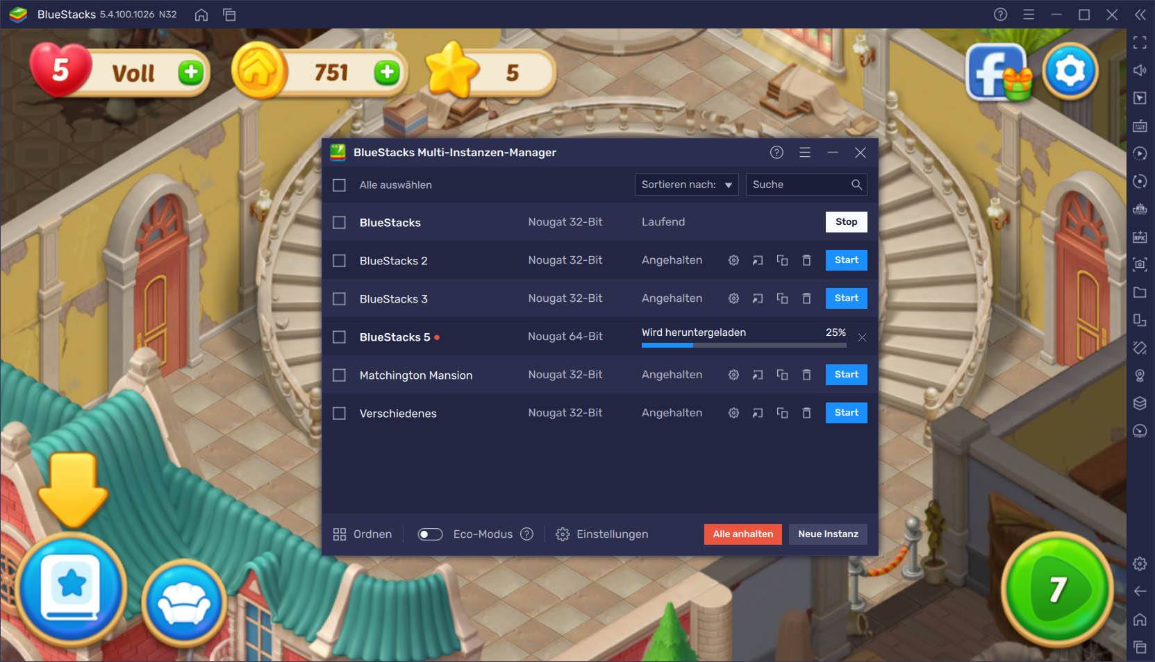 So spielst du Matchington Mansion mit BlueStacks auf deinem PC