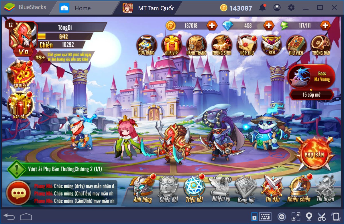 Thiết lập Game Controls trong MT Tam Quốc khi chơi bằng BlueStacks