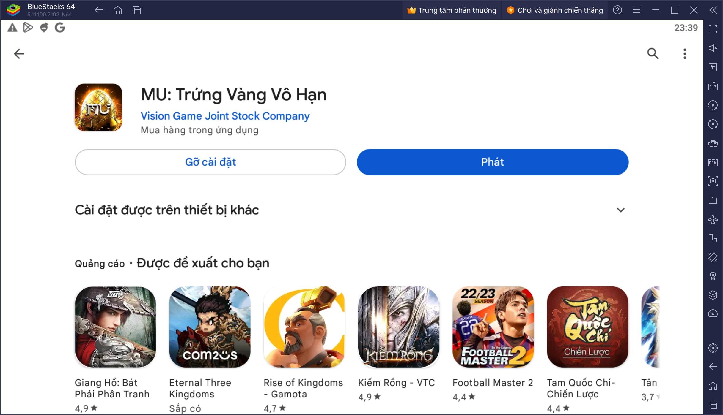 Trải nghiệm MU: Trứng Vàng Vô Hạn trên PC với BlueStacks