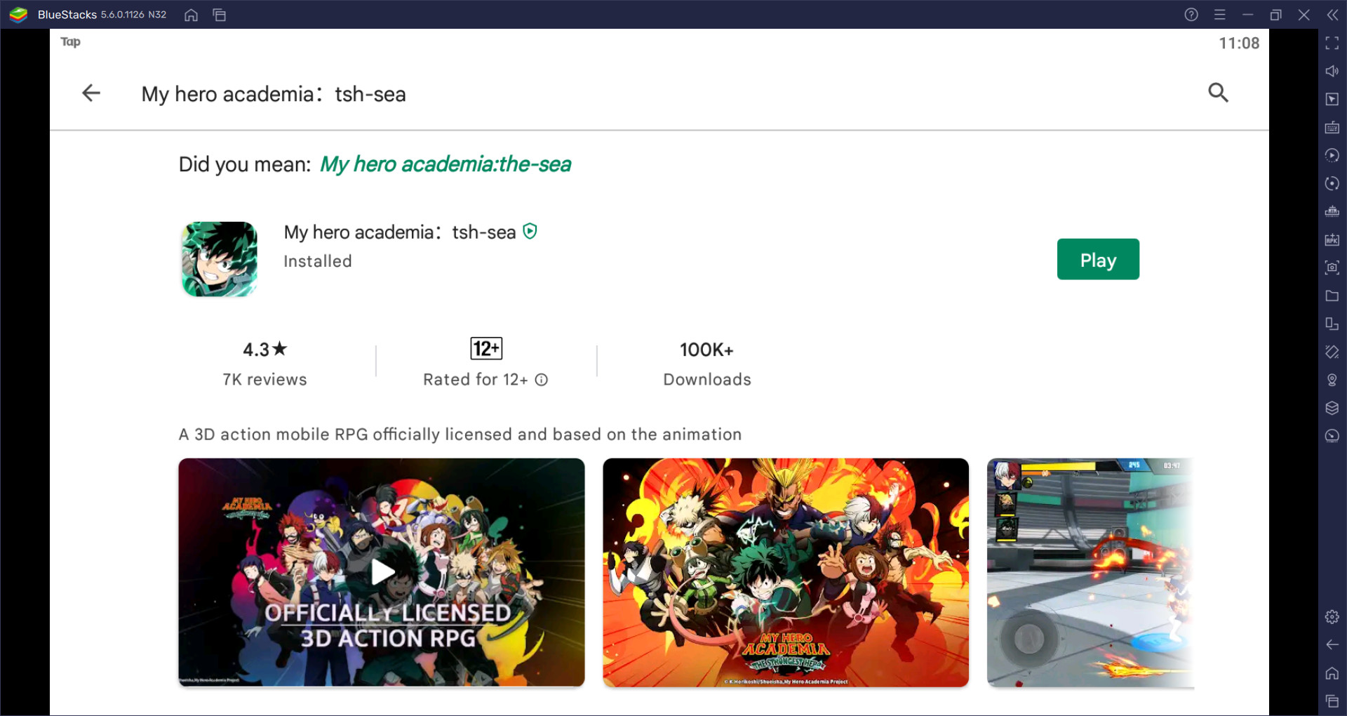 วิธีติดตั้งและเล่น My hero academia: tsh-sea บน PC และ Mac ผ่าน BlueStacks