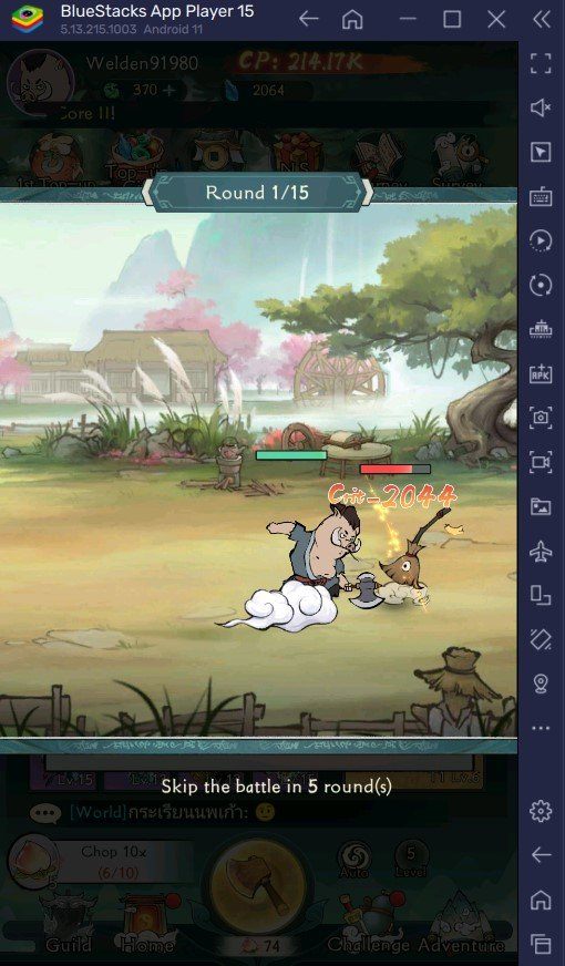 Hướng dẫn cơ bản chơi Nobody’s Adventure Chop-Chop trên PC với BlueStacks