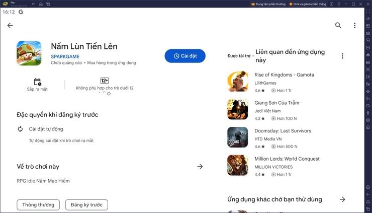 Trải nghiệm Nấm Lùn Tiến Lên trên PC với BlueStacks