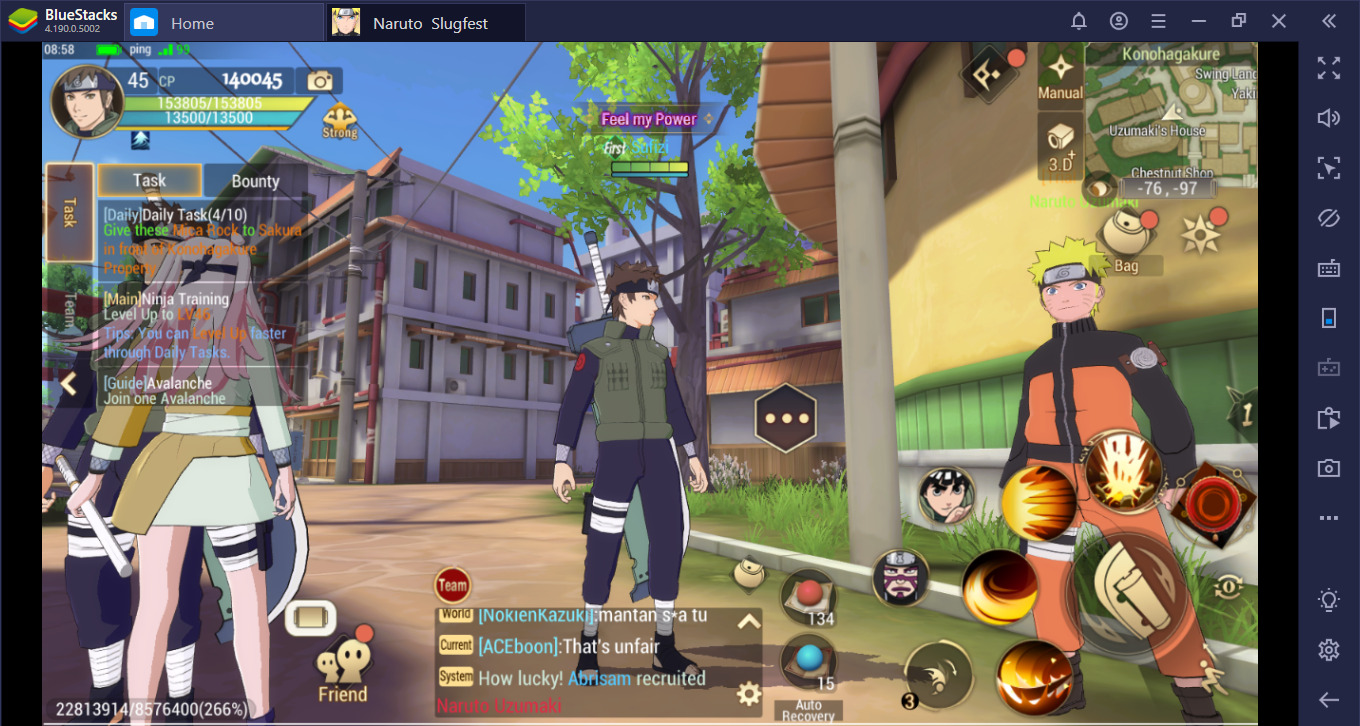 Ayo mainkan Naruto Slugfest dengan BlueStacks