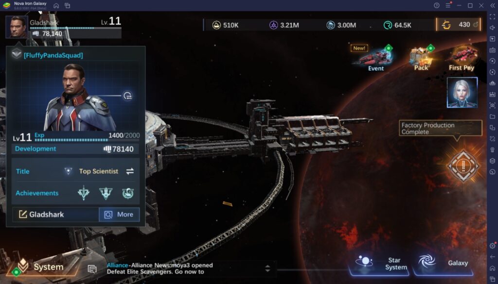 How to Increase Development Points in Nova Iron Galaxy BlueStacks