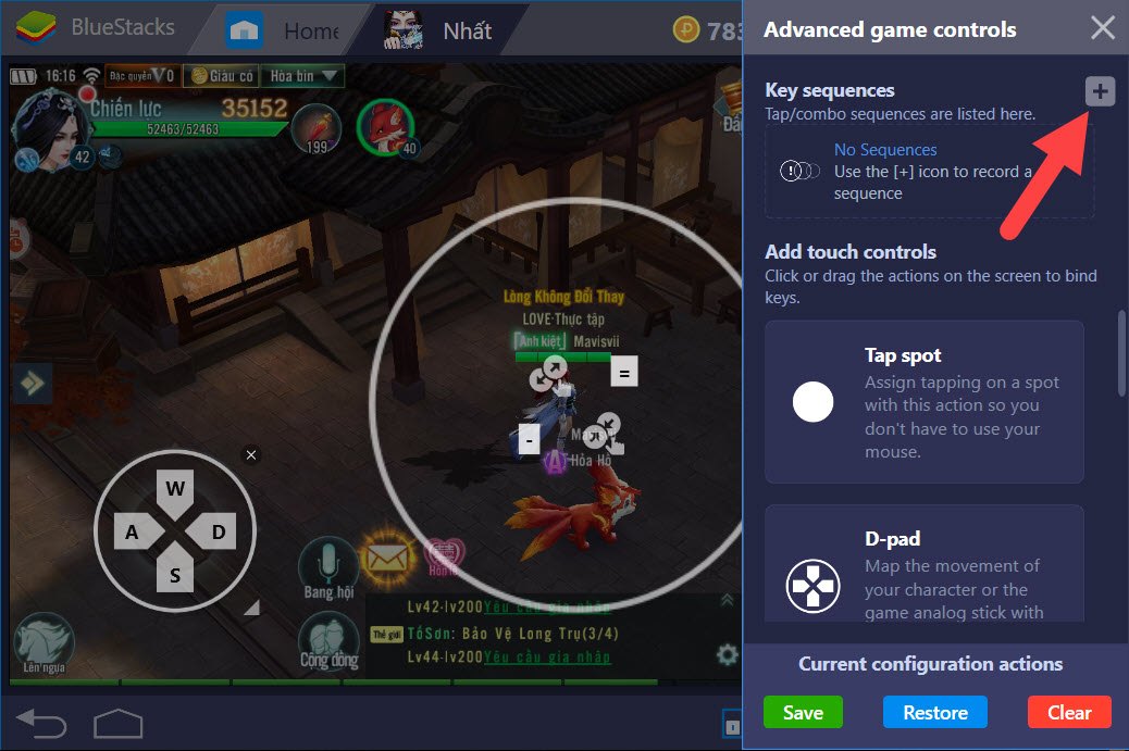 Hướng dẫn dùng Combo Keys chơi Nhất Kiếm Giang Hồ với BlueStacks