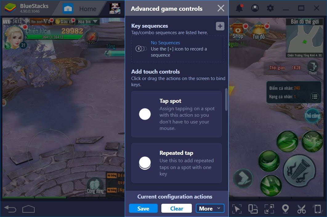 Thiết lập Game Controls khi chơi Nhất Kiếm Giang Hồ với BlueStacks