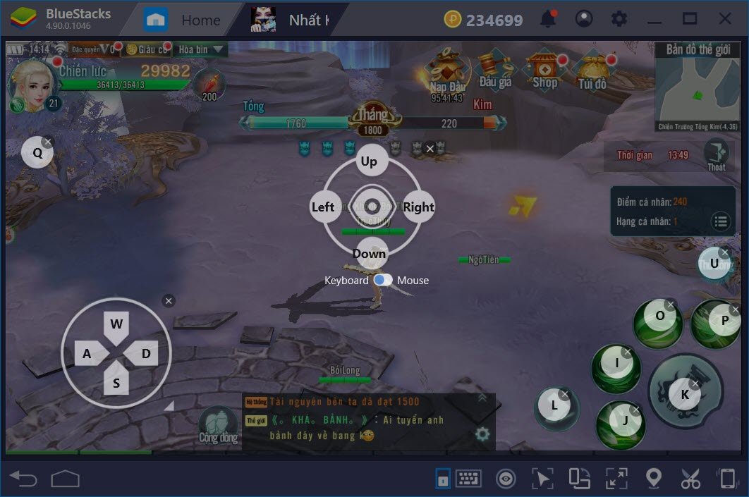 Thiết lập Game Controls khi chơi Nhất Kiếm Giang Hồ với BlueStacks