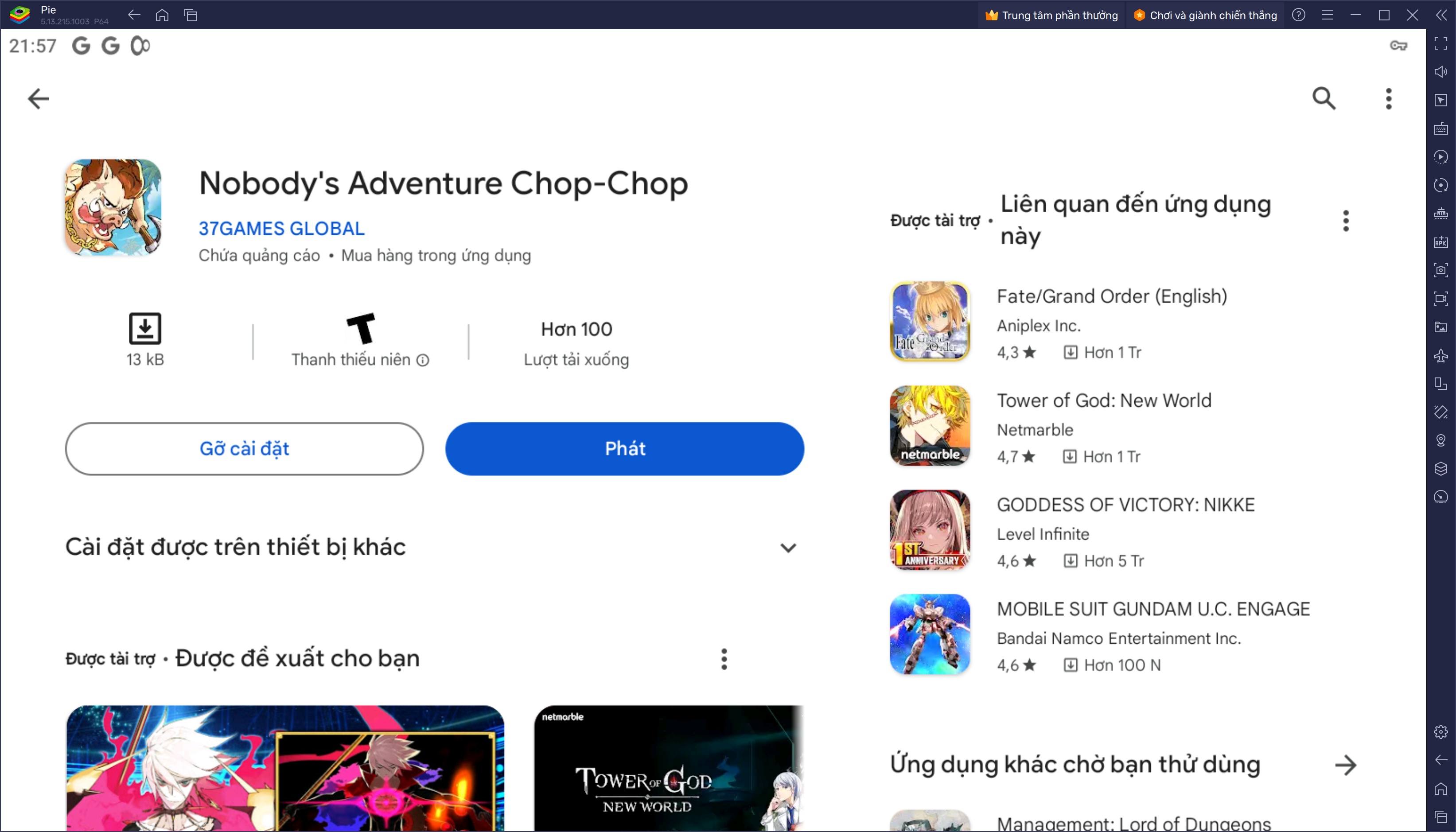 Cùng chơi Nobody’s Adventure Chop-Chop trên PC với BlueStacks
