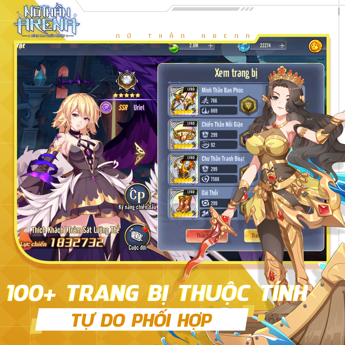 Nữ Thần Arena: Game đấu tướng với các nữ thần xinh đẹp lộng lẫy