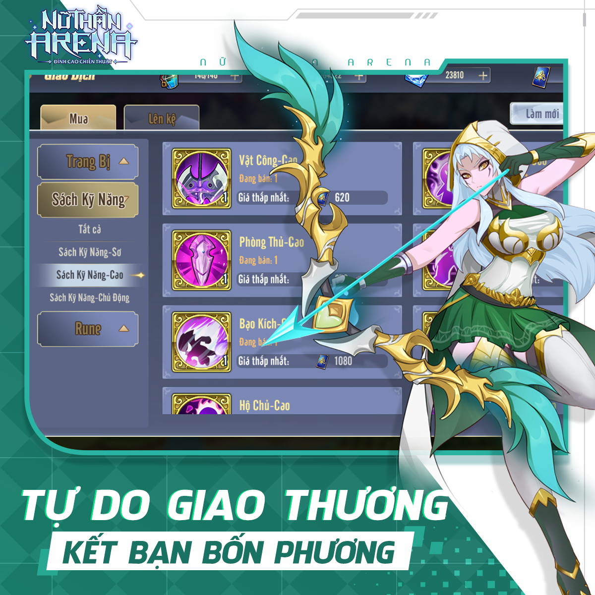 Nữ Thần Arena: Game đấu tướng với các nữ thần xinh đẹp lộng lẫy