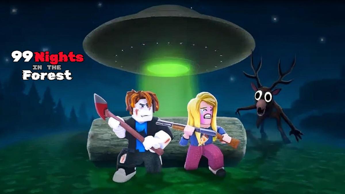 99 Nights in the Forest — The Hollow participating-game context 99 Nights in the Forest survival-game artwork, one of the experiences represented by a monster in Roblox The Hollow