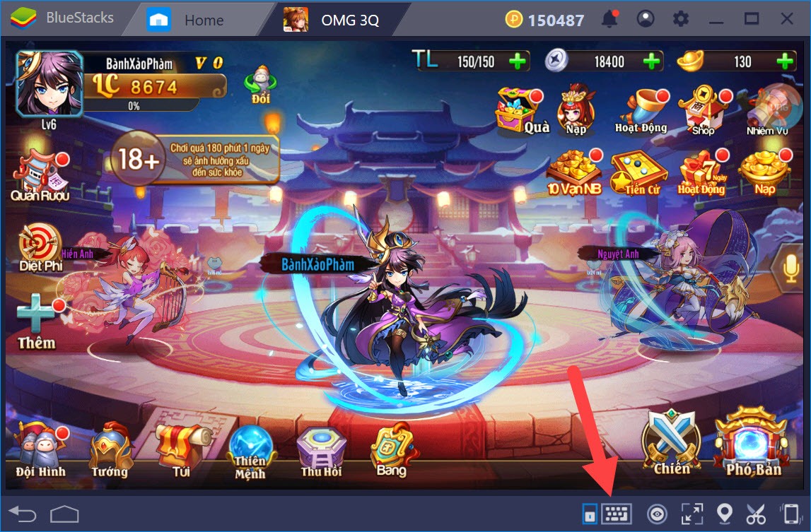 Thiết lập Game Controls khi chơi OMG 3Q với BlueStacks