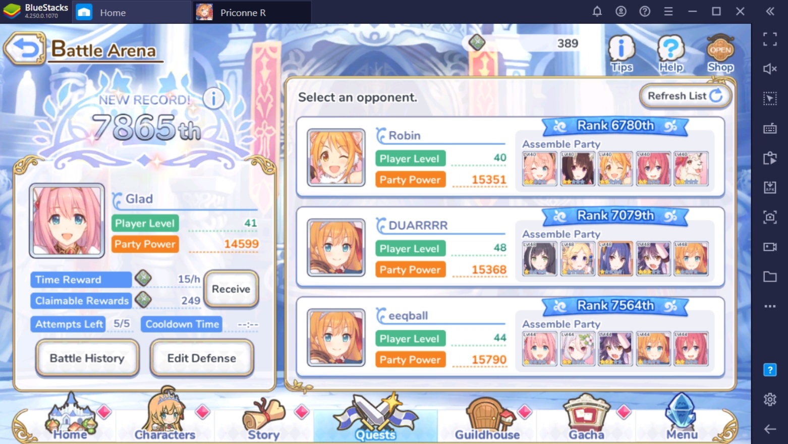 Princess Connect! Re:Dive - PvP Guide