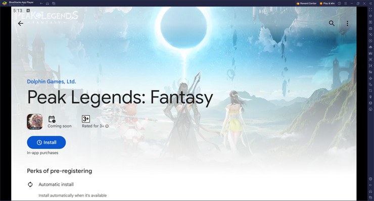 มาเล่นเกม Peak Legends: Fantasy บน PC บนพีซีด้วย BlueStacks กันเถอะ