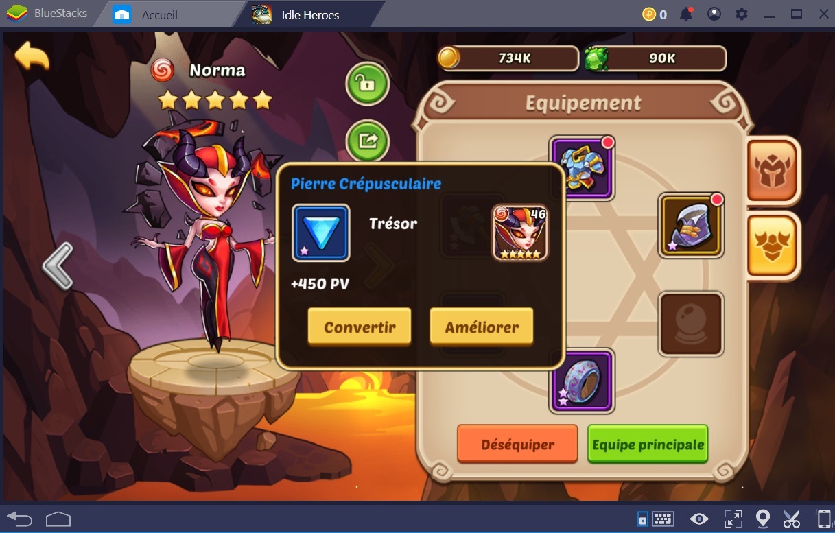 Idle Heroes : Équipements, artéfacts et trésors, connaître les bonnes bases