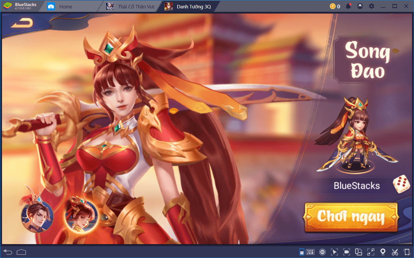 Chơi Danh Tướng 3Q trên PC mượt mà hơn với BlueStacks