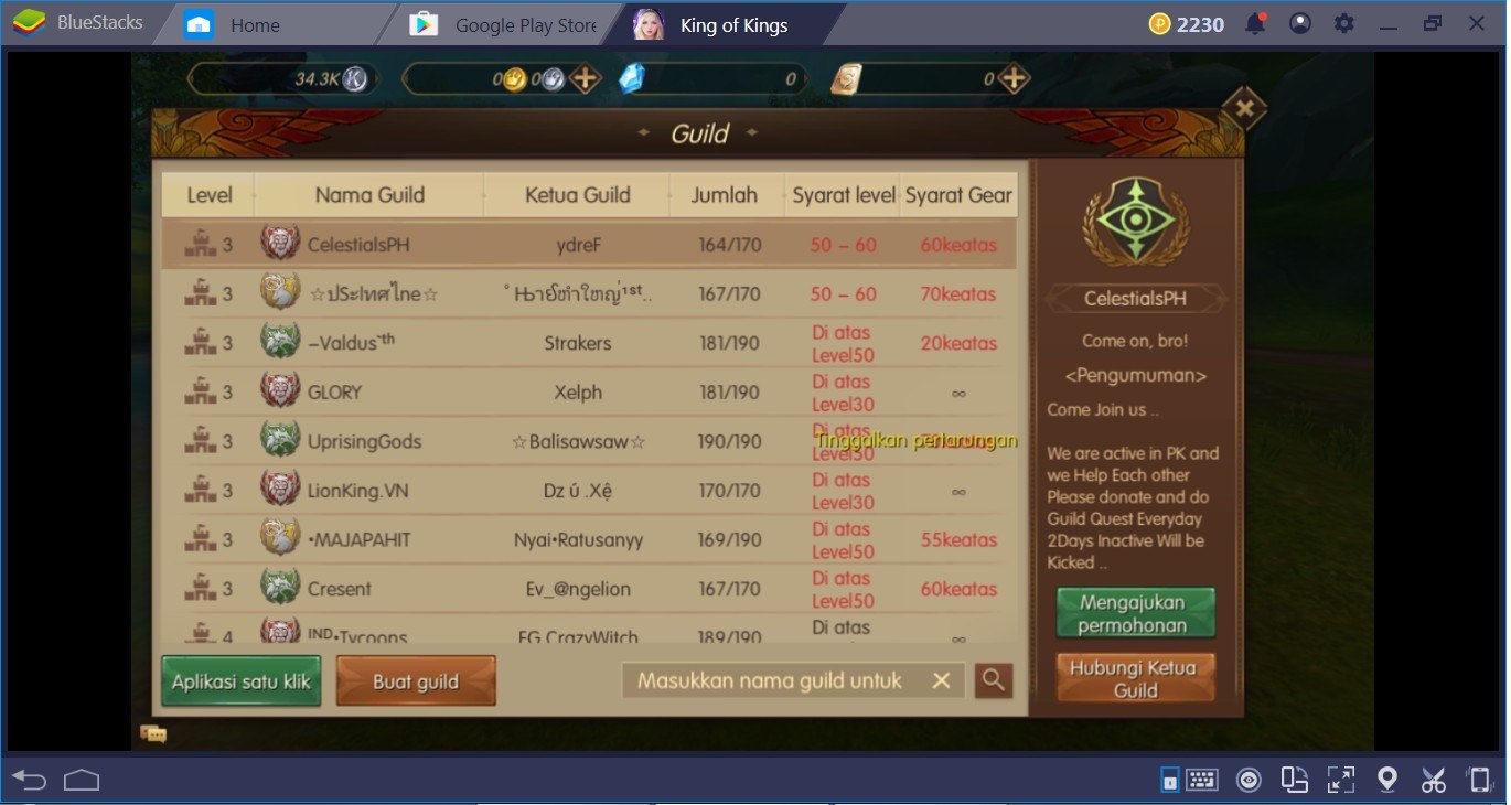 Cara Pemula Keren Main King of Kings di PC dengan Bluestacks