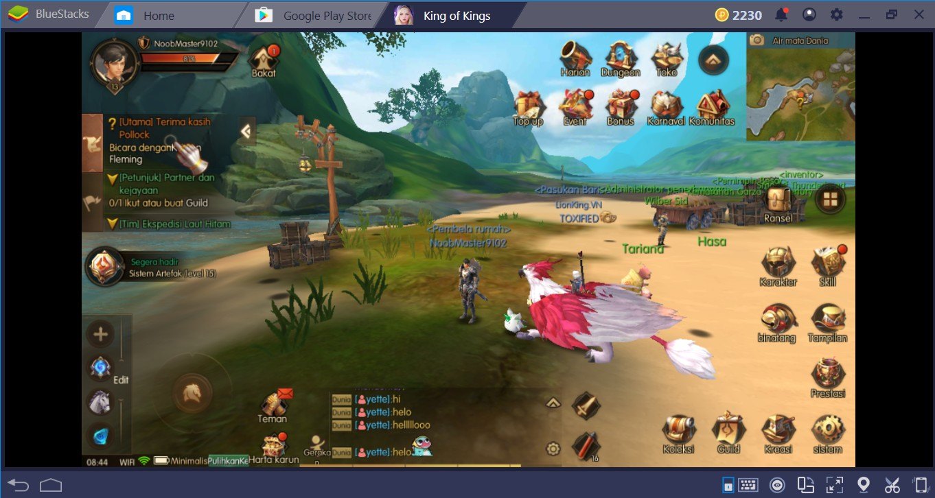 Cara Pemula Keren Main King of Kings di PC dengan Bluestacks