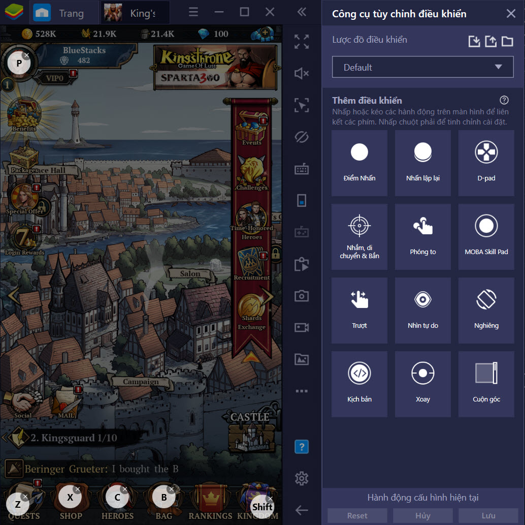 Tranh giành ngôi vương cùng King's Throne: Game of Lust trên BlueStacks