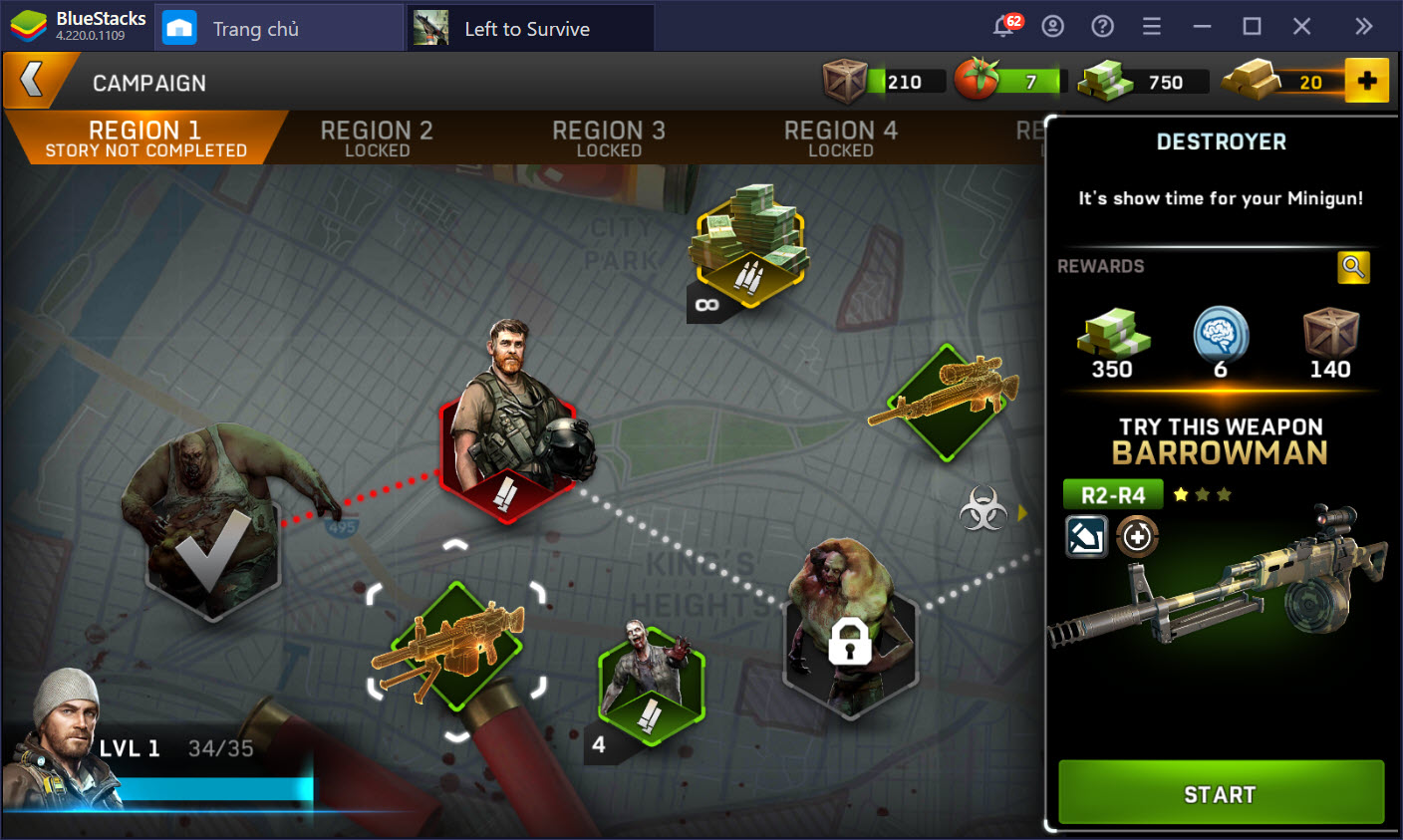 Sinh tồn trong thế giới Left to Survive: Dead Zombie cùng BlueStacks