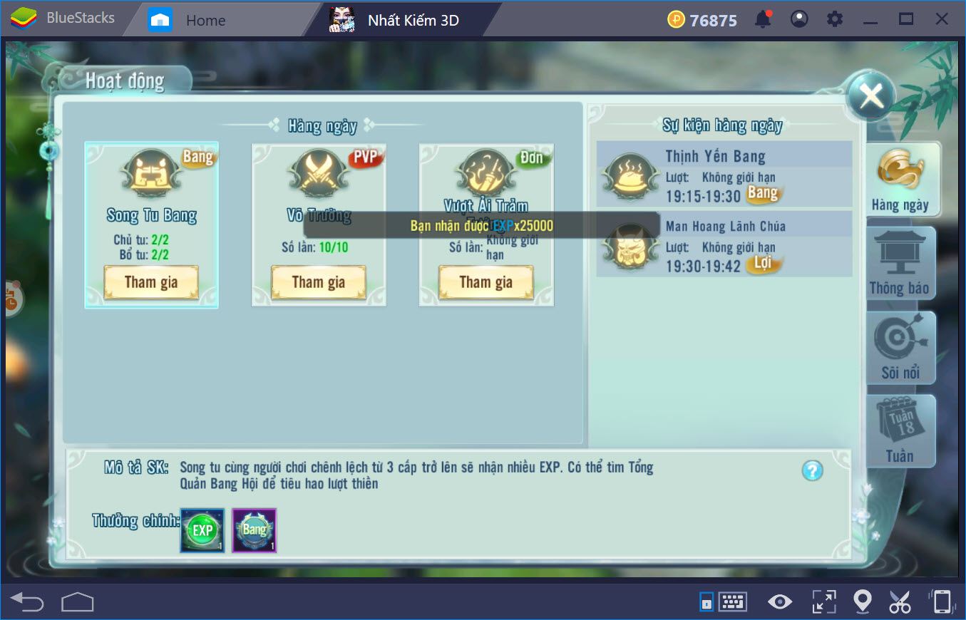 Trải nghiệm Nhất Kiếm Giang Hồ cùng BlueStacks