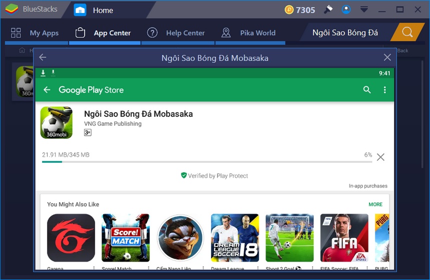 Cách chơi Ngôi Sao Bóng Đá Mobasaka trên máy tính với BlueStacks