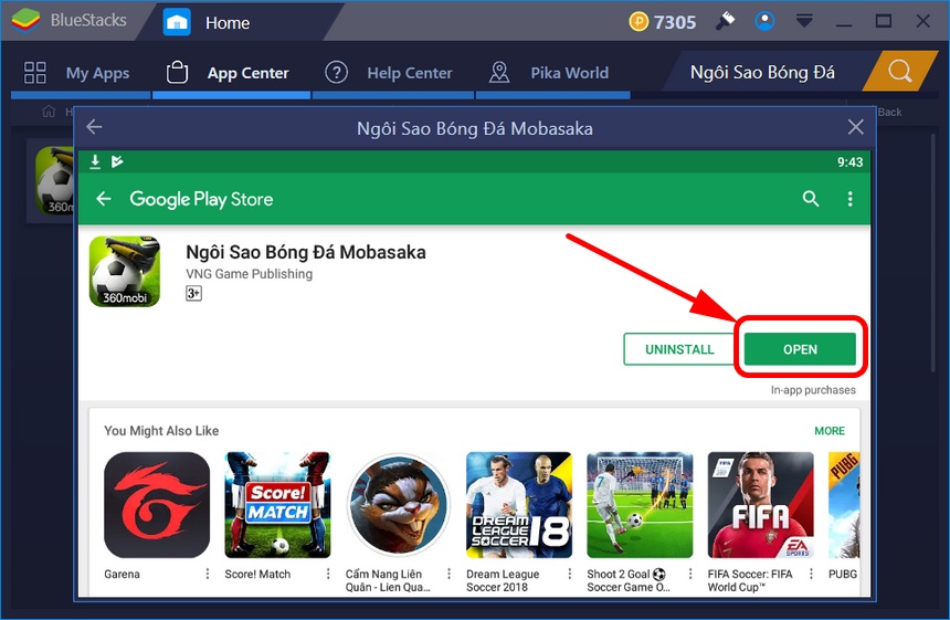 Cách chơi Ngôi Sao Bóng Đá Mobasaka trên máy tính với BlueStacks