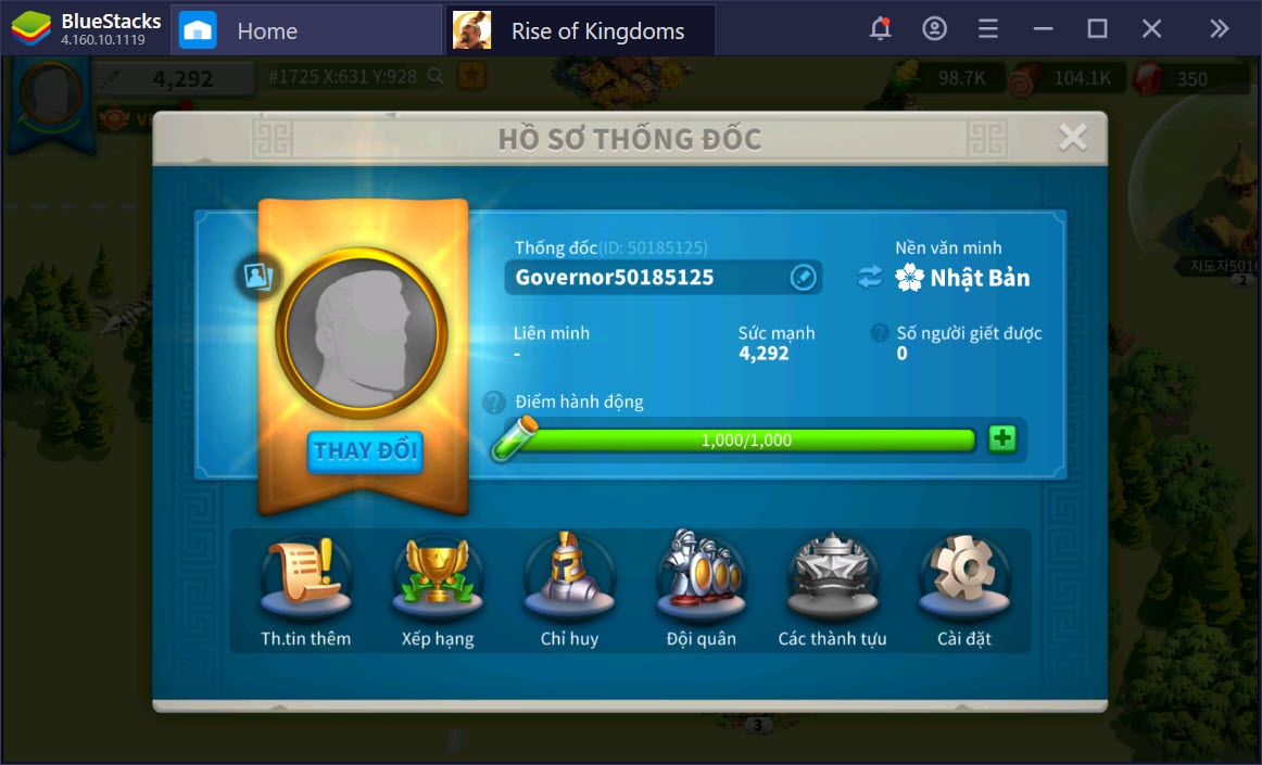 Cùng chinh phục thế giới Rise of Kingdoms với BlueStacks