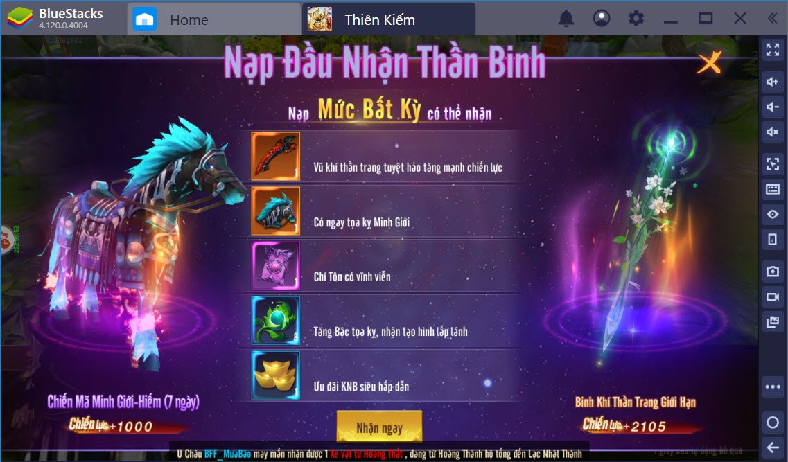 Tìm hiểu lối chơi Thiên Kiếm Mobile cùng BlueStacks