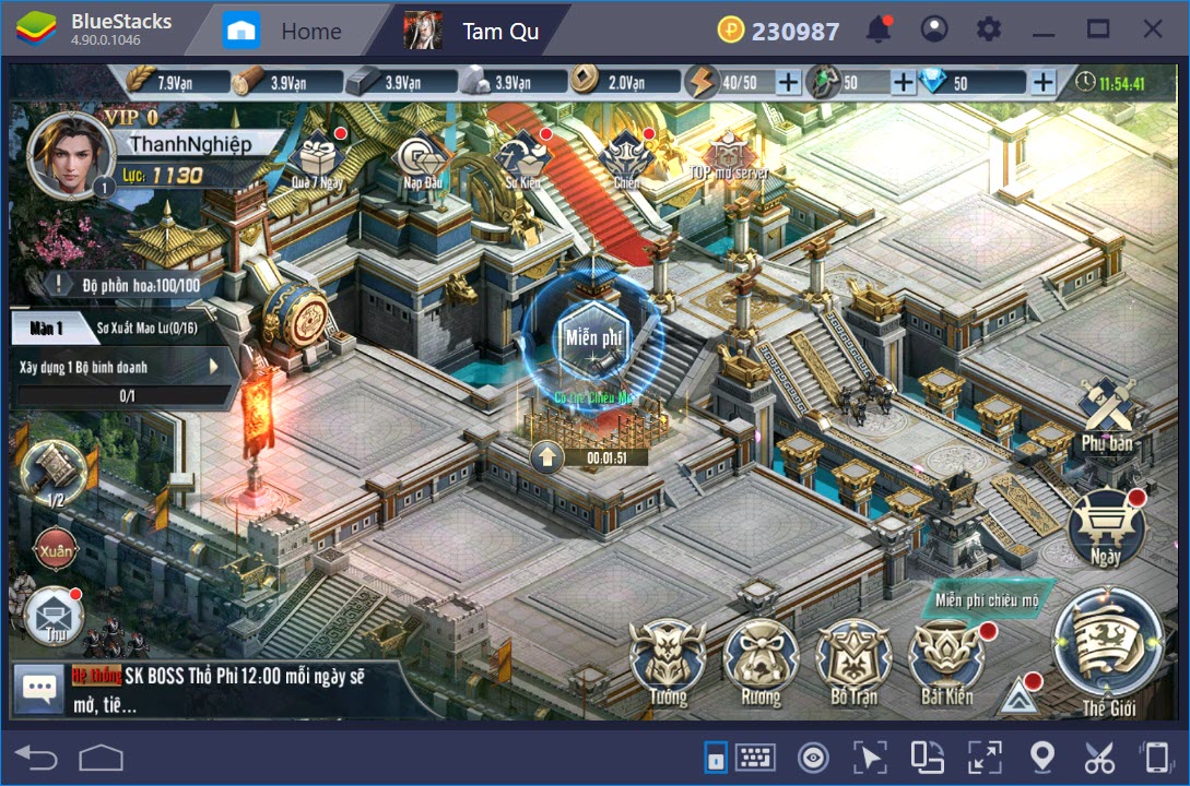 Trải nghiệm Tam Quốc Vương Giả trên PC cùng BlueStacks