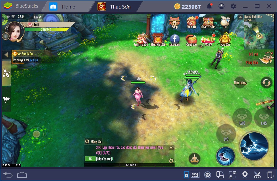 Trải nghiệm Thục Sơn Kỳ Hiệp Mobile trên PC với BlueStacks