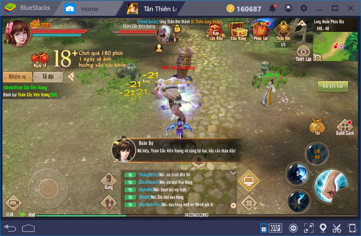 Cùng chơi Tân Thiên Long Mobile trên PC với BlueStacks