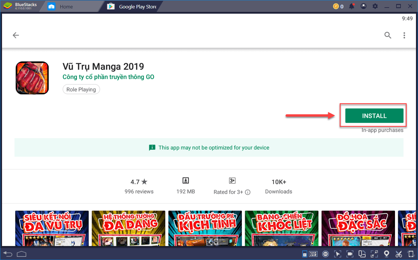 Trải nghiệm Vũ Trụ Manga 2019 trên PC với BlueStacks