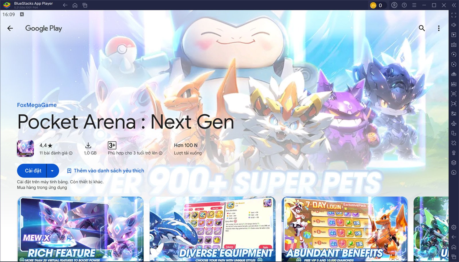 Trải nghiệm game chiến đấu thú cưng Pocket Arena : Next Gen trên PC với BlueStacks